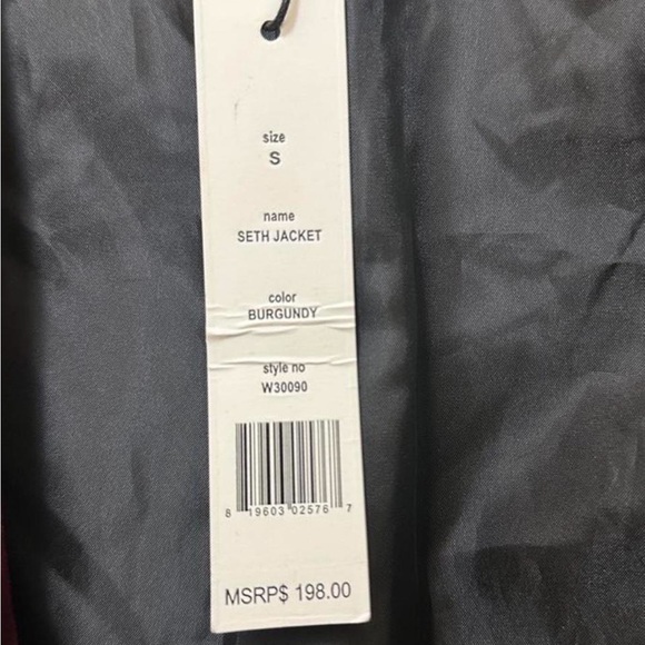 Walter Baker Seth Burgundy Velvet Cropped Blazer Jacket NWT Small - Picture 5 of 6